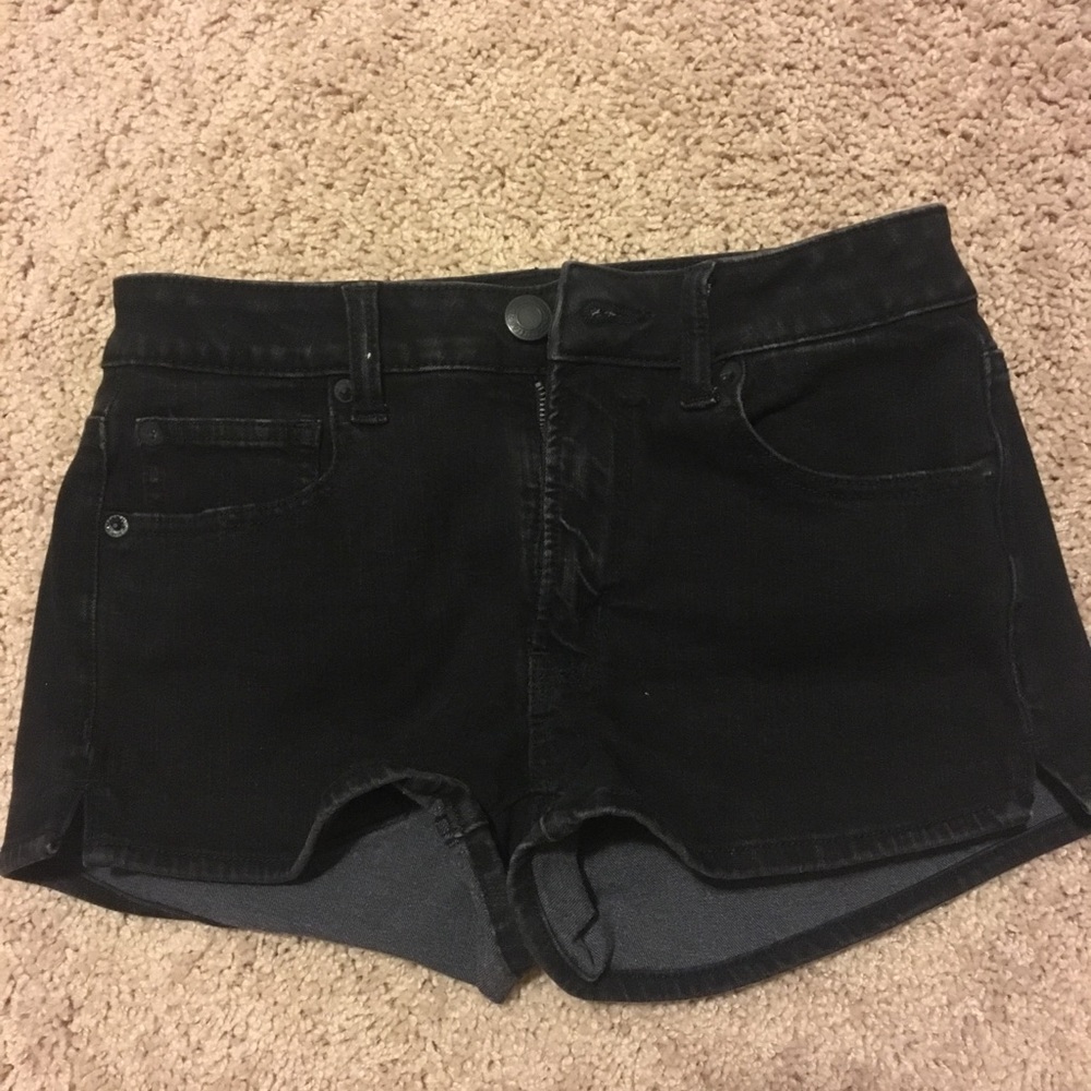 Black high wasted jean shorts size 2